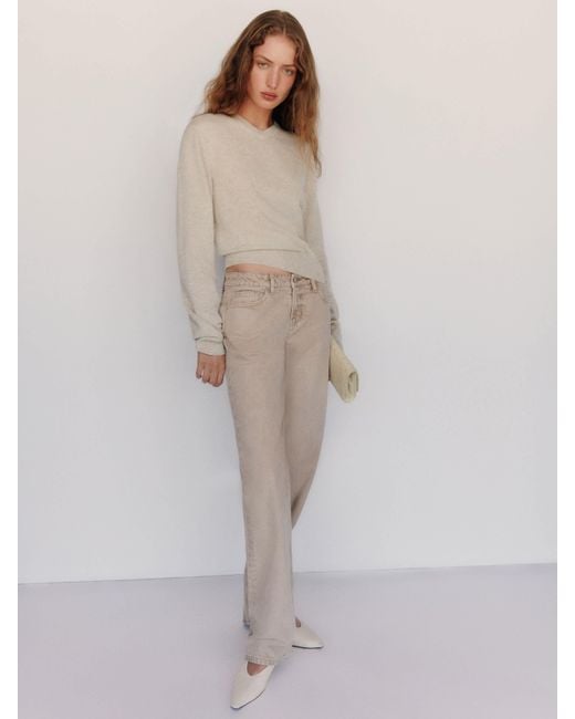 Reformation Natural Landon Cashmere V-Neck