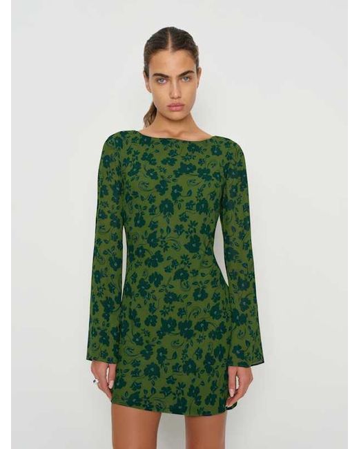Reformation Esra Mini Dress in Green | Lyst