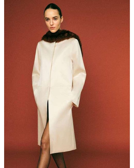 Reformation Green Stella Satin Coat