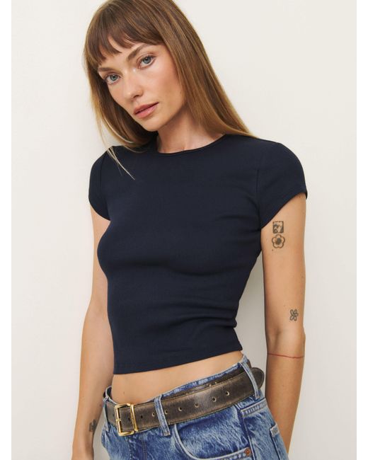 Reformation Blue Muse T-Shirt