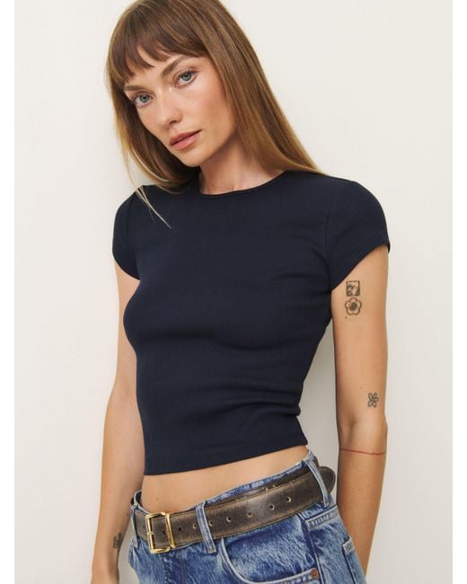 Reformation Blue Muse T-Shirt