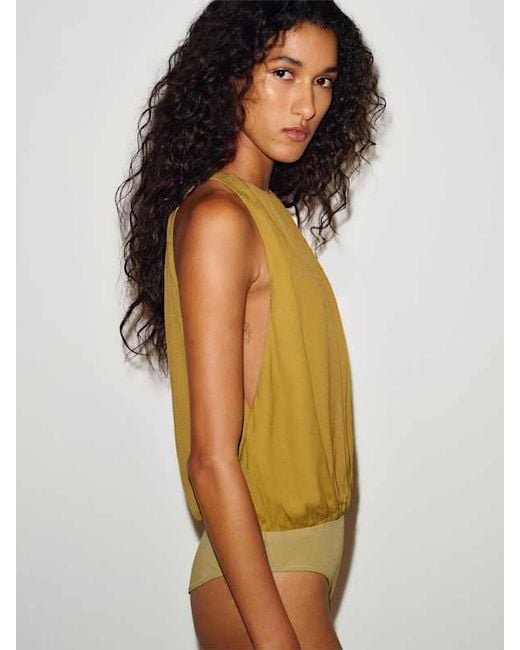Reformation Blue Krista Bodysuit