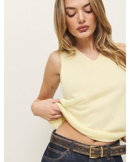 Reformation Natural Reese Cashmere Tank