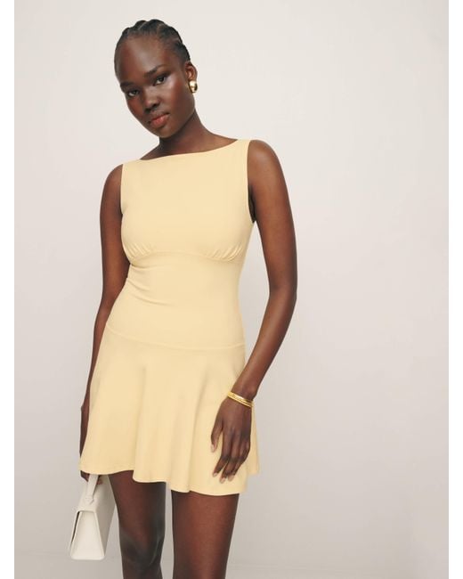 Reformation Mayve Knit Dress in Natural | Lyst