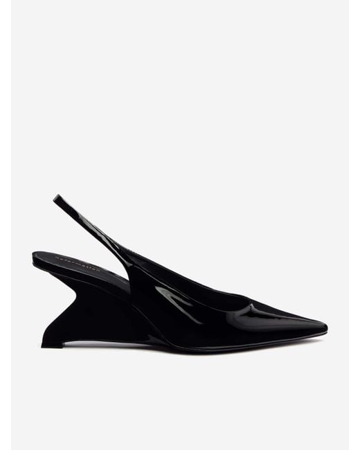 Reformation Black Westlyn Closed Toe Wedge Patent 5