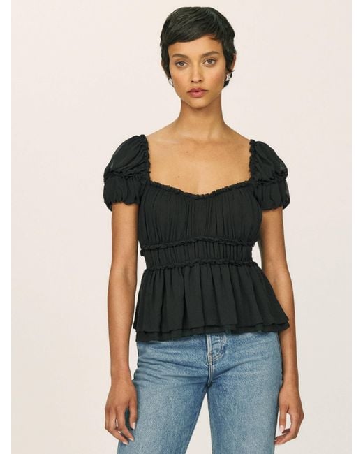 Reformation Black Glasgow Top 0