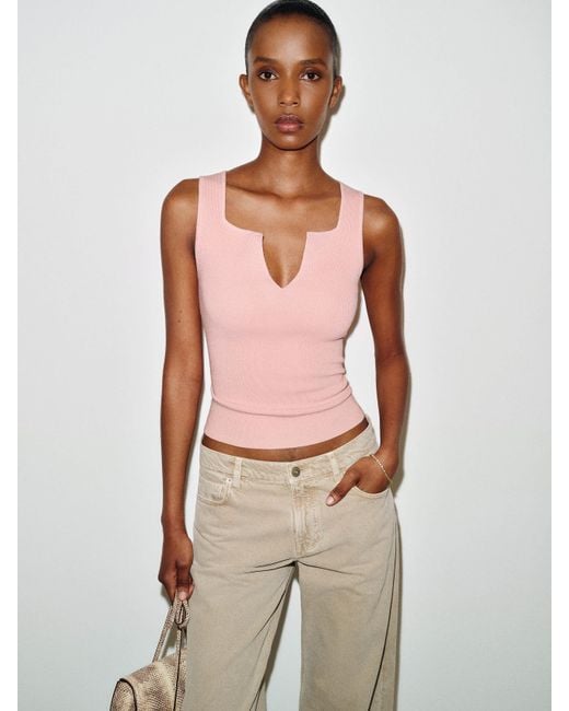 Reformation White Rylie Cotton Sweater Tank Top