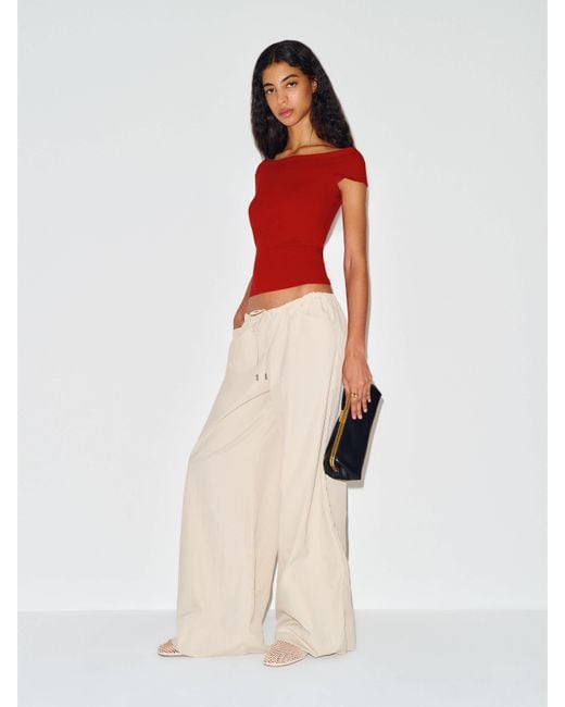Reformation White Florence Knit Top