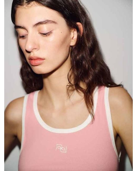 Reformation Pink Erina Knit Tank Top