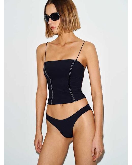 Reformation White Elise Tankini