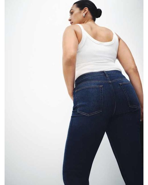 Reformation Blue Christina Mid Rise Super Stretch Skinny Jeans