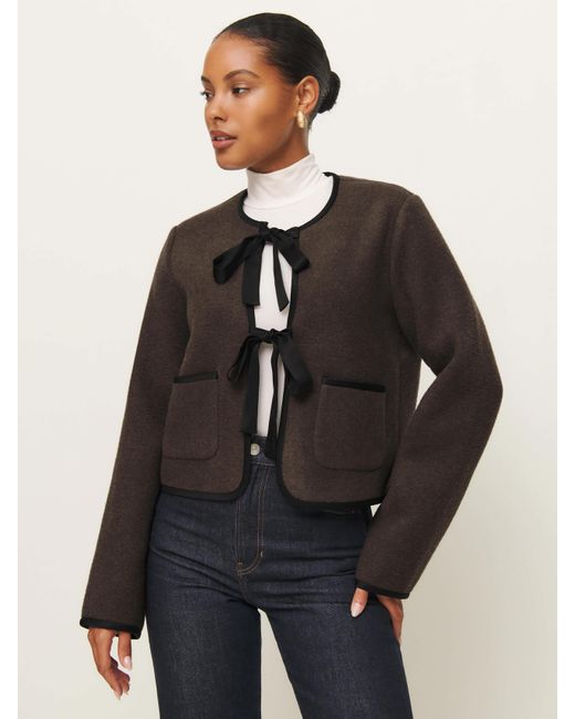 Reformation Multicolor Daisy Cropped Jacket