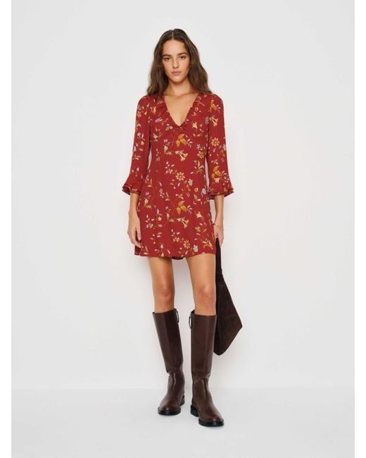 Reformation Red Lyssa Dress