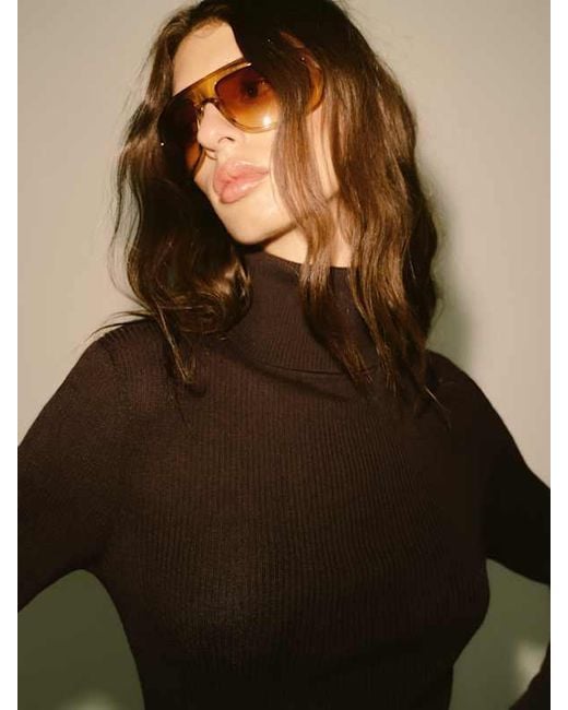 Reformation Natural Ophelia Tissue Cashmere Turtleneck