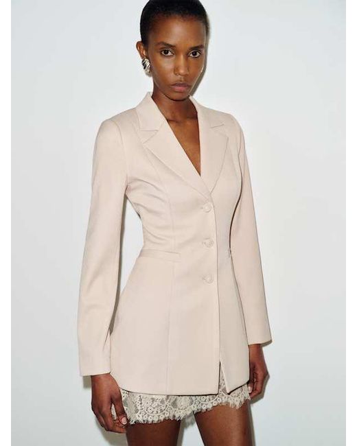 Reformation White Saro Blazer