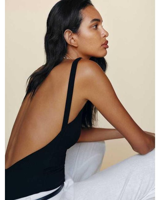 Reformation White Amy Bodysuit