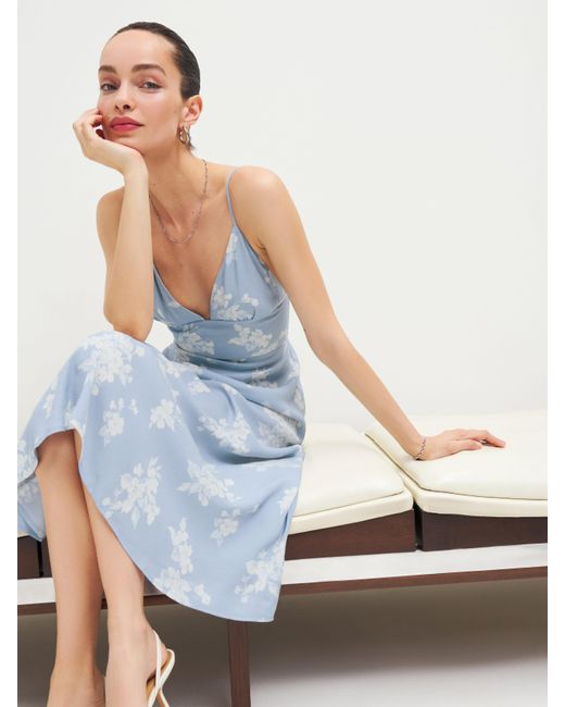 Reformation Talita Dress in Blue | Lyst UK