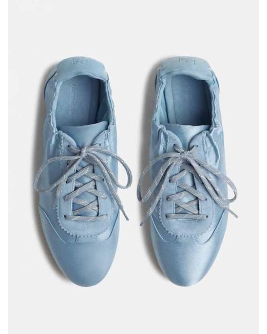 Reformation Blue Terra Scrunch Sneaker Steel Textile 5