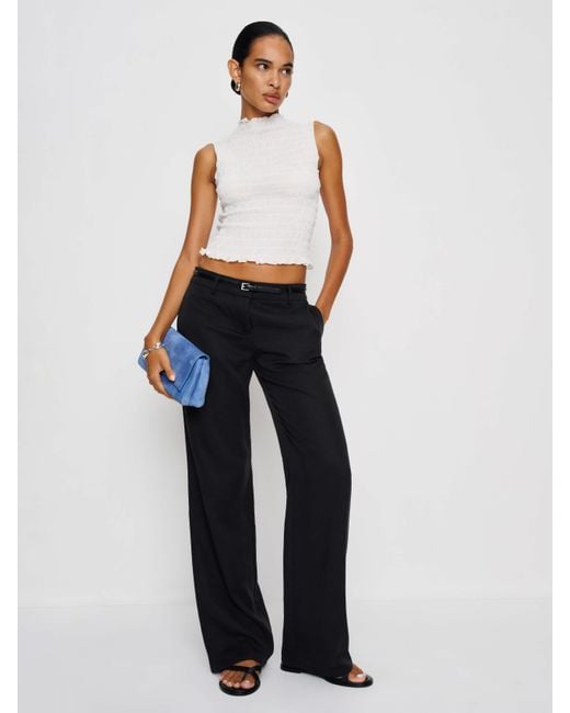 Reformation Blue Gisele Low Rise Pant