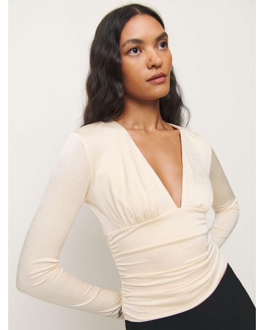 Reformation Natural Ines Knit Top