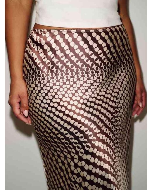 Reformation White Layla Silk Skirt Es