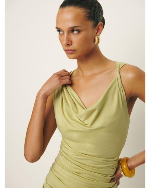 Reformation Green Anastasia Knit Dress