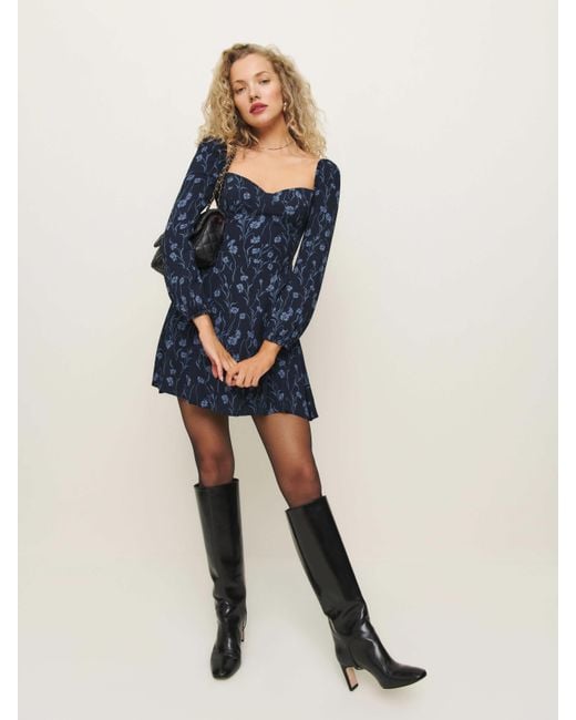 Reformation Blue Mochi Dress Georgia 10