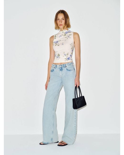 Reformation White Marlo Knit Top