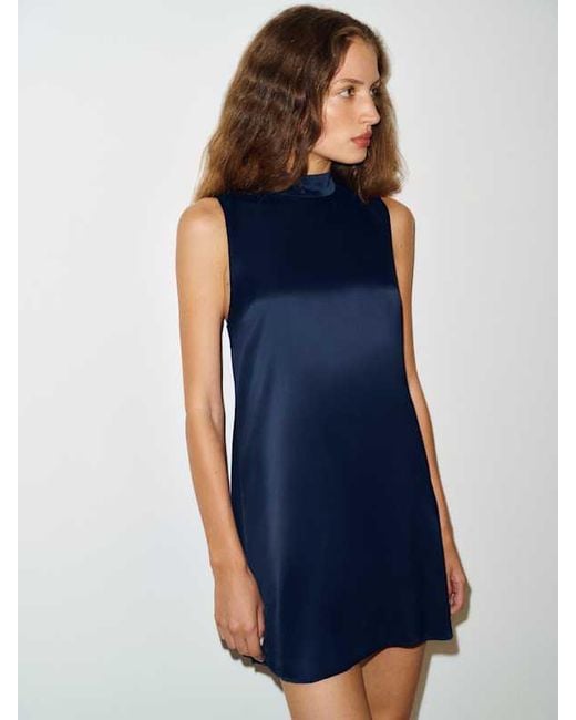 Reformation Blue Lantana Silk Dress