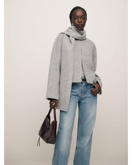Light grey cropped jacket discount