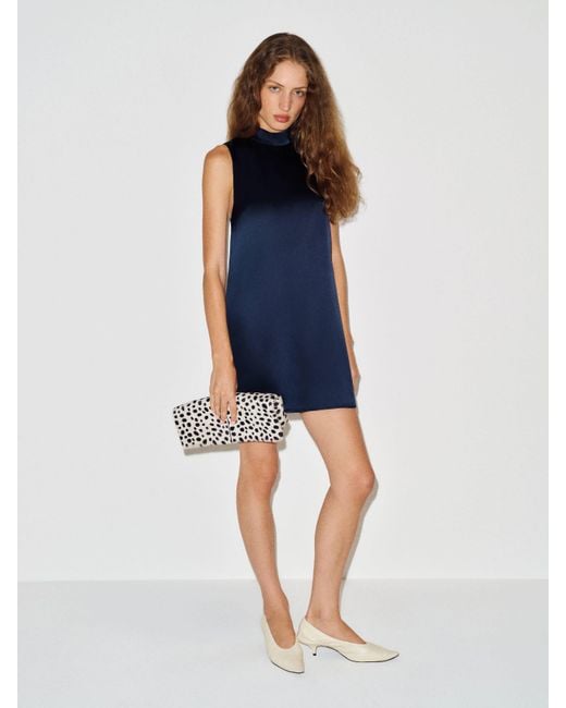 Reformation Blue Lantana Silk Dress