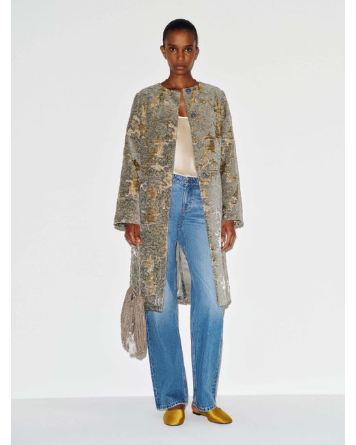 Reformation Blue Stella Coat