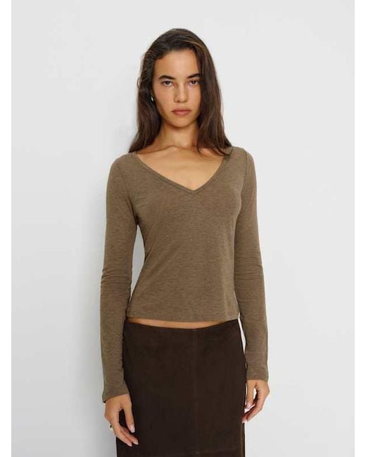 Reformation Multicolor Jenna Long Sleeve T-Shirt
