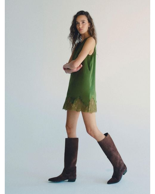Reformation Green Dominique Knee Boot