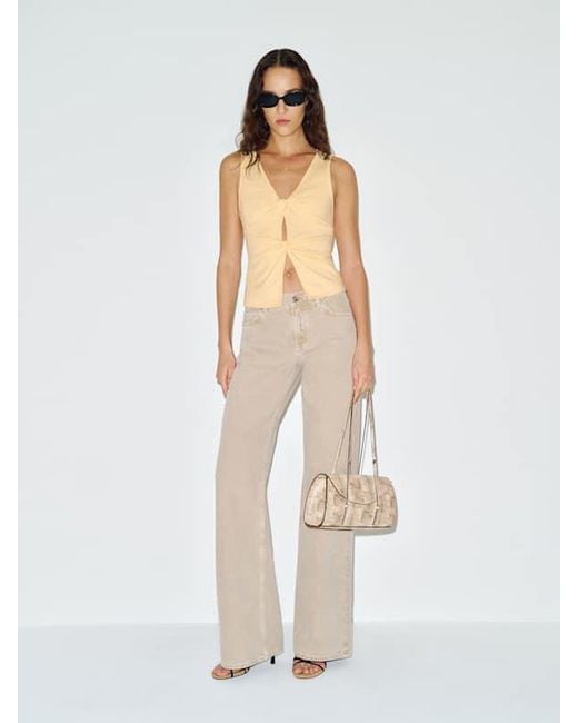 Reformation Natural Tefi Knit Top
