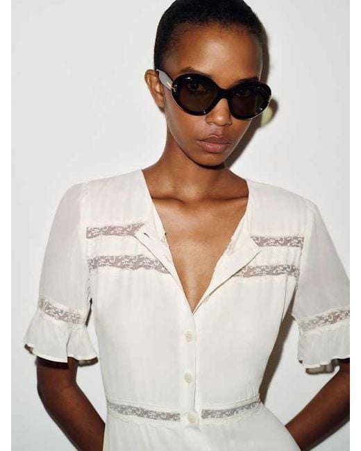 Reformation Natural Woodson Dress Lace