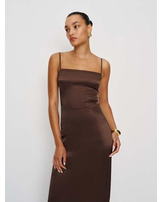 Reformation Multicolor Frankie Silk Dress