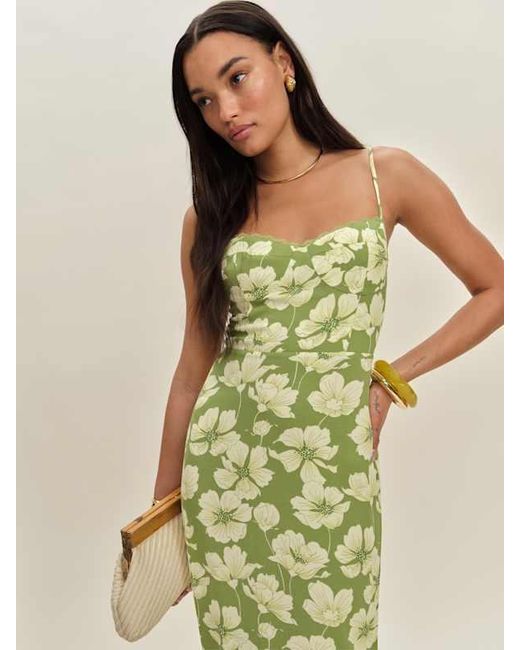 Reformation Green Pennington Dress 4