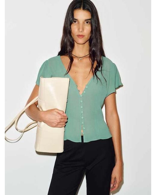 Reformation Blue Ramona Top 0