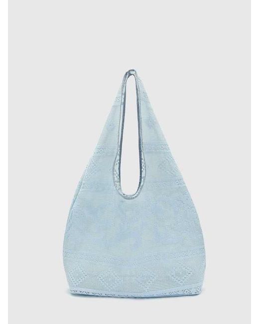 Reformation Blue Aurelia Tote Bag Mist Floral Lace