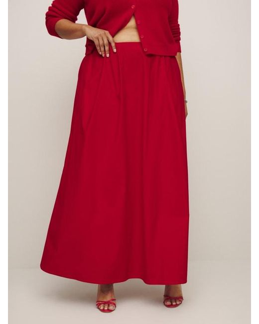 Reformation Red Lucy Skirt Es