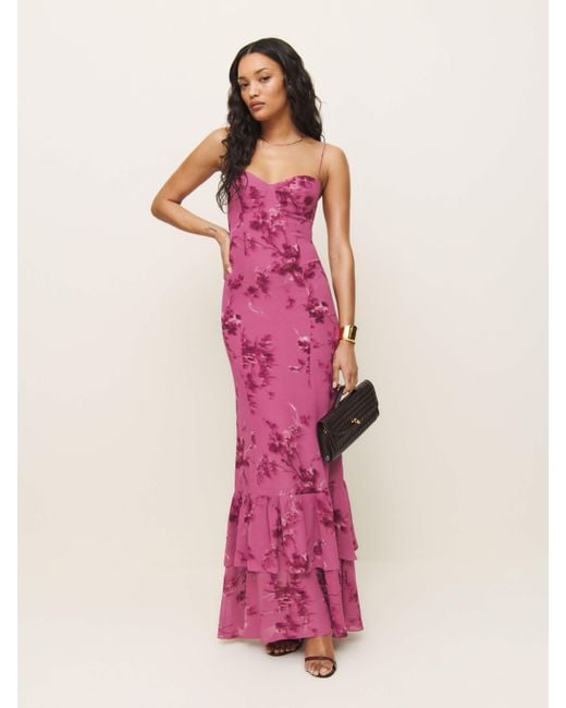 hot pink bridesmaids dresses Sexy Light Pink One-shoulder Lace Mermaid Side-slit Long Bridesmaid Dr –  AlineBridal