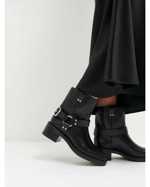 Reformation Black Foster Ankle Boot