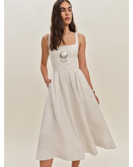 Reformation Natural Janu Linen Dress 4