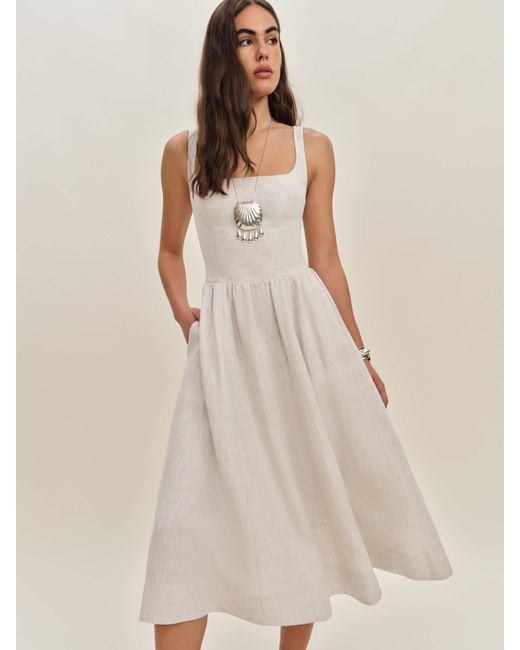 Reformation Natural Janu Linen Dress