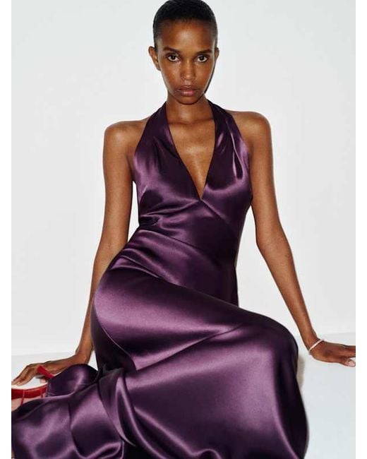 Reformation Purple Daniela Silk Dress 0