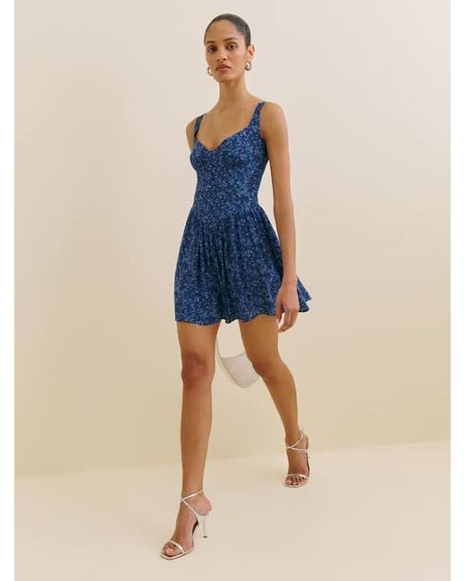 Reformation Blue Wynn Dress