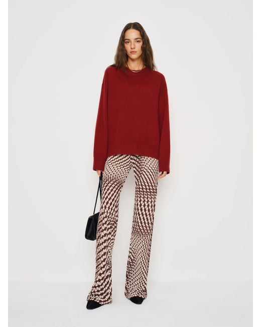 Reformation Red Gale Sheer Mid Rise Bias Pant