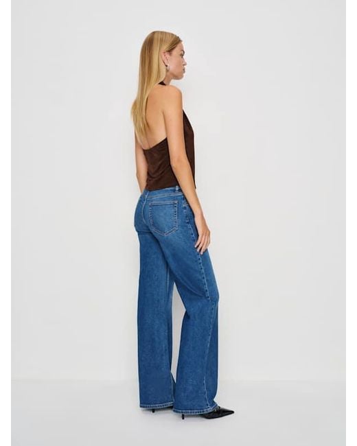 Reformation Blue Aramis Knit Top