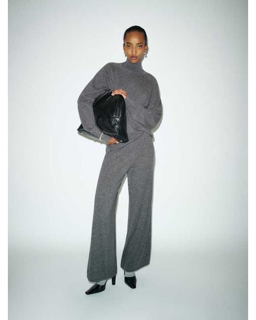 Reformation Gray Lyle Cashmere Pants